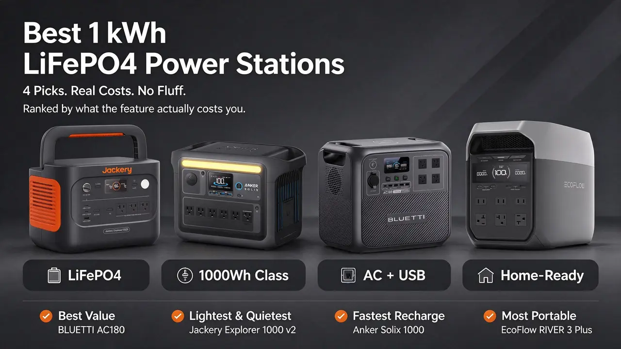 Best LiFePO4 Power Stations: 4 Picks Around 1 kWh