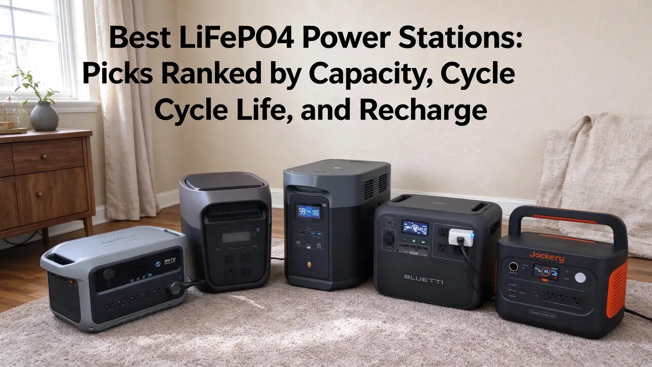 Best LiFePO4 Power Stations: 5 Picks Ranked by Capacity, Cycle Life, and Recharge