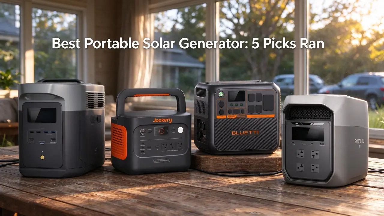 Best Portable Solar Generator: 5 Picks Ranked by Recharge