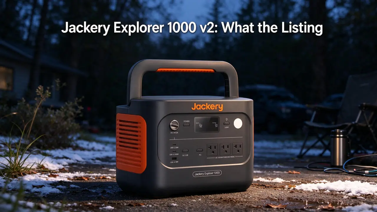 Jackery Explorer 1000 v2: What the Listing Actually Discloses