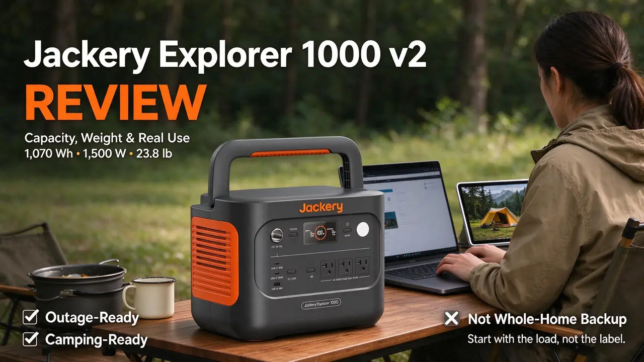 Jackery Explorer 1000 v2 Review: Capacity, Weight & Real Use