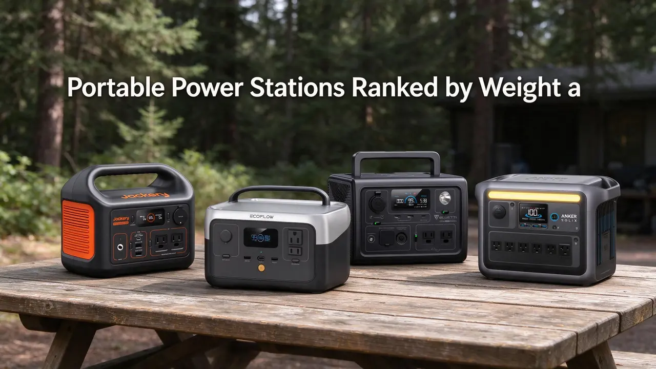Portable Power Stations Ranked by Weight and Size
