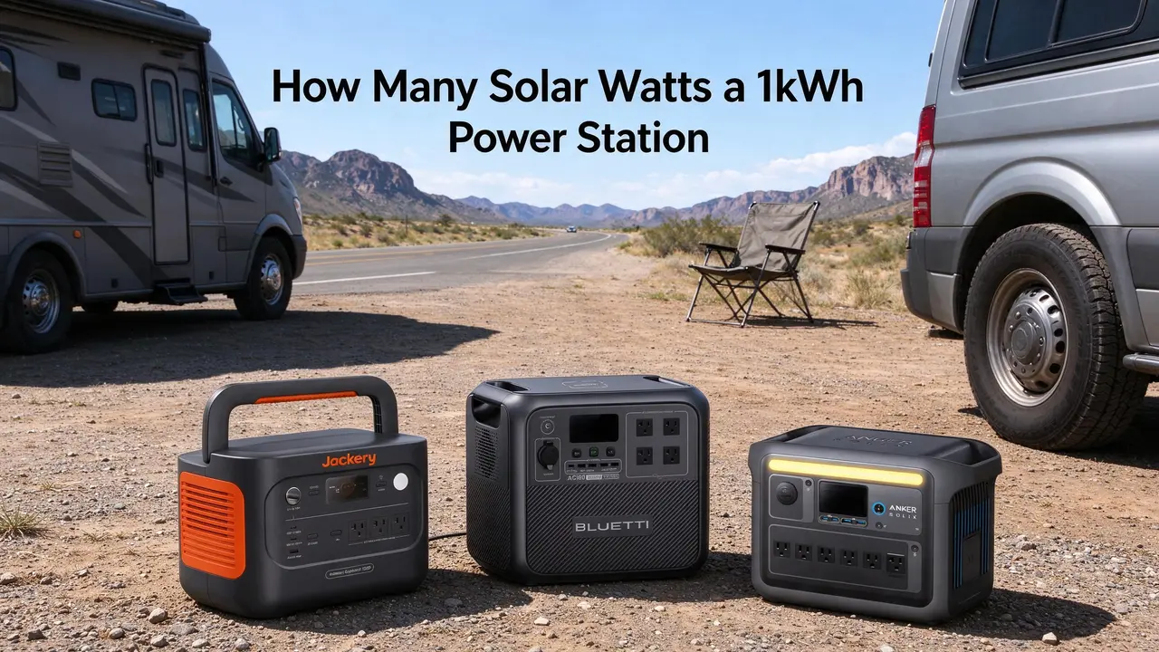 How Many Solar Watts a 1kWh Power Station Really Needs