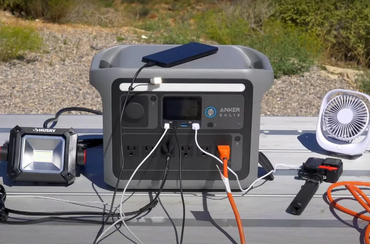 The C1000 runs a campsite coffee grinder and a laptop while the sun goes down. Its 1,056 Wh capacity covers a weekend of small loads.