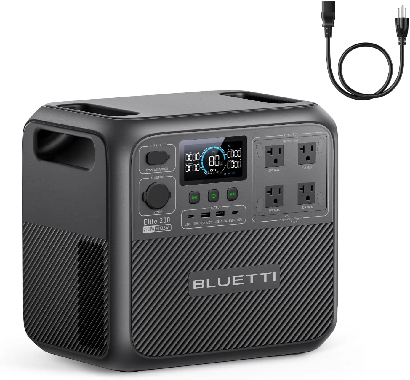 BLUETTI LFP Battery Backup w/ 4 2600W AC Outlets 3900W Power Lifting product photograph
