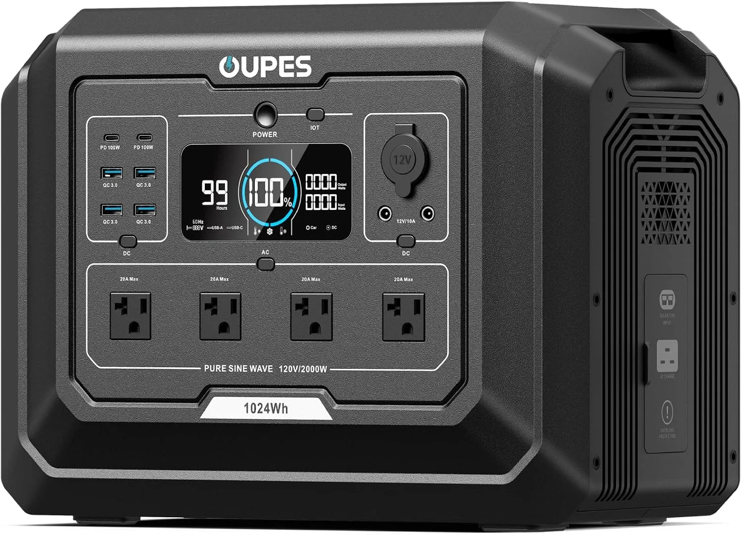 OUPES Mega 1 Portable Power Station 1024Wh 2000W product photograph