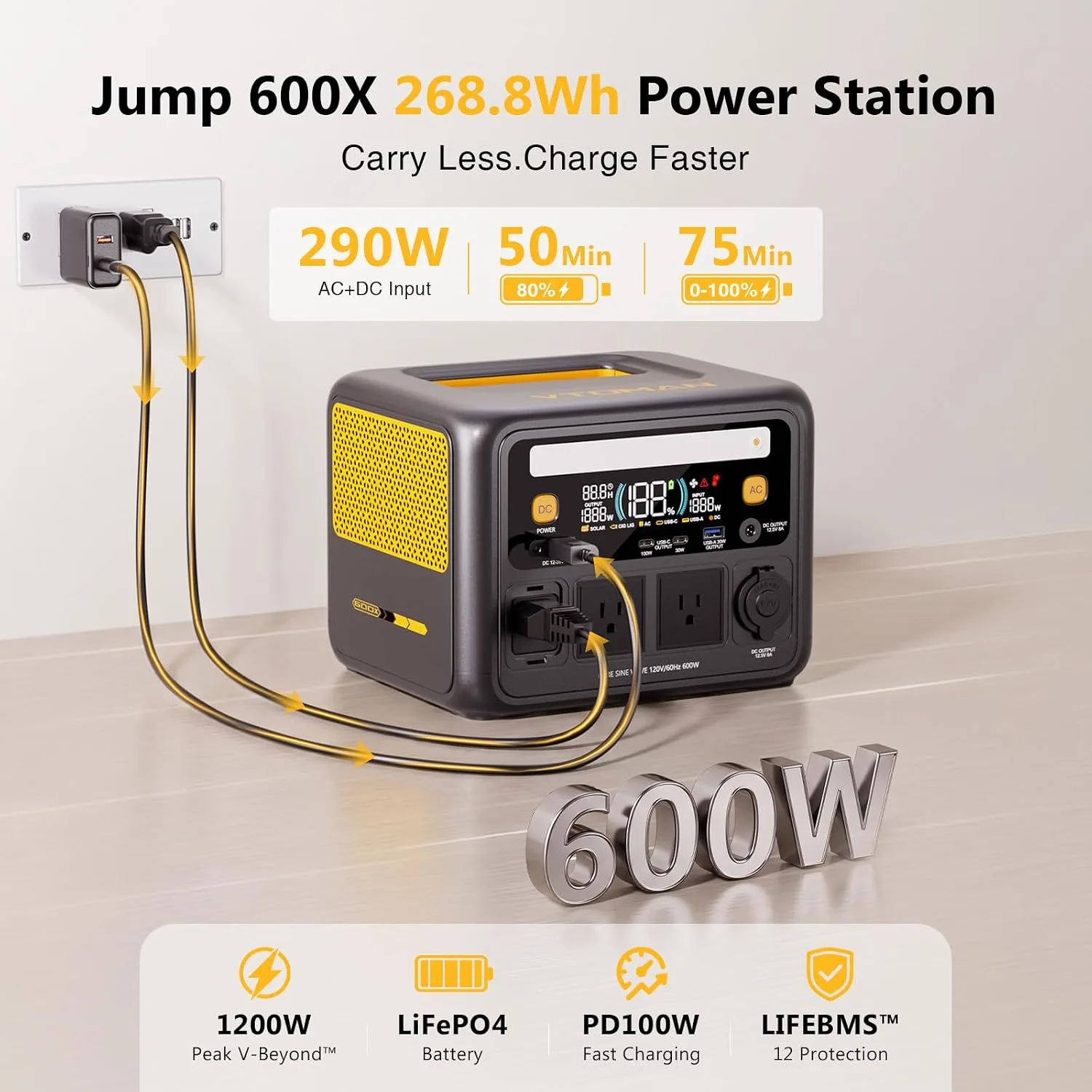 VTOMAN Jump 600X portable power station