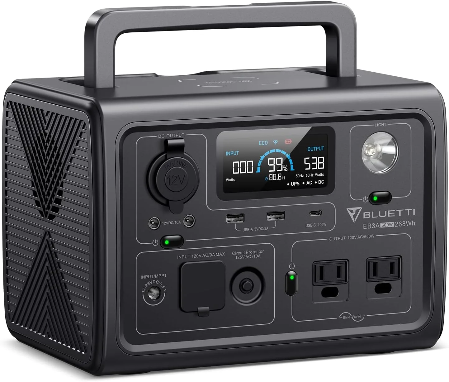 BLUETTI EB3A Portable Power Station product photograph