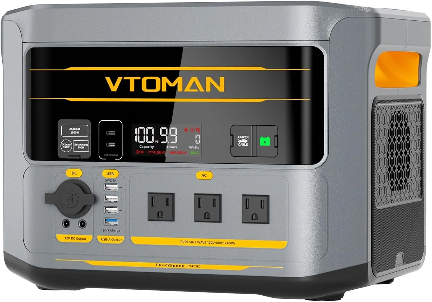 VTOMAN FlashSpeed 2400 Portable Power Station, 1408Wh LiFePO4 product photograph